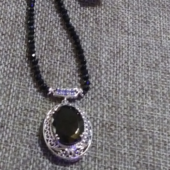 NWT-TANZANITE & TAHITIAN, BLACK SPINEL. STERLING. 20" - Picture 9 of 11